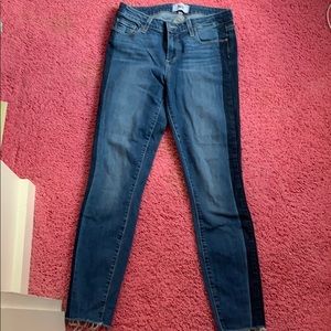 PAIGE Verdugo Ankle Crop with Side Stripe